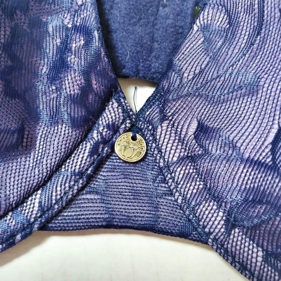 Natori Lightly Lined Purple Floral Lace Bra with Underwire - Picture 5 of 9